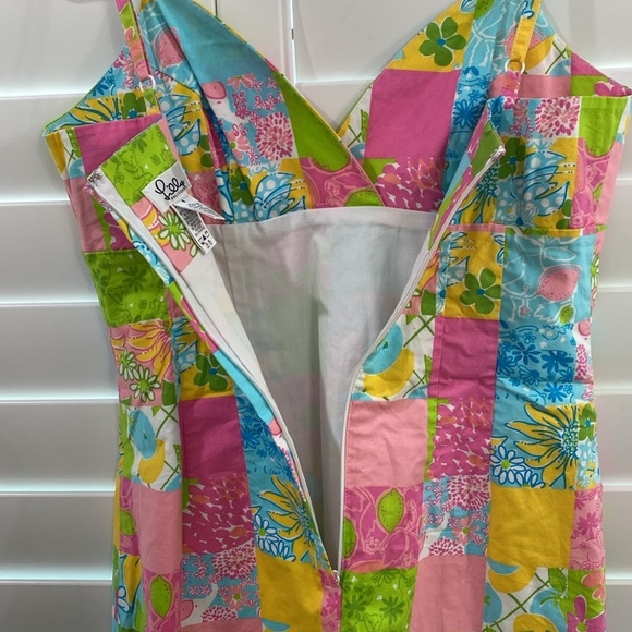 Lilly Pulitzer vintage y2k 90s patchwork dress. Size 6 - Picture 6 of 12